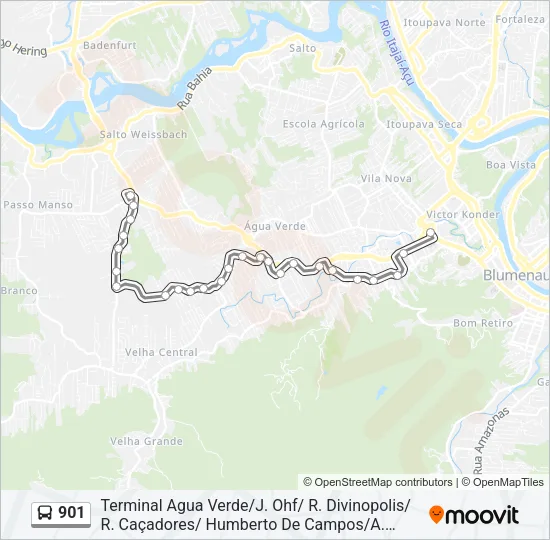 901 Bus Line Map