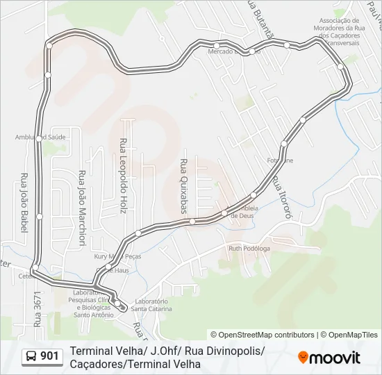 901 Bus Line Map