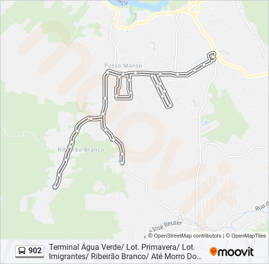 Mapa de 902 de autobús