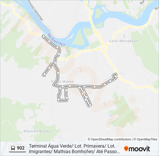 Mapa de 902 de autobús
