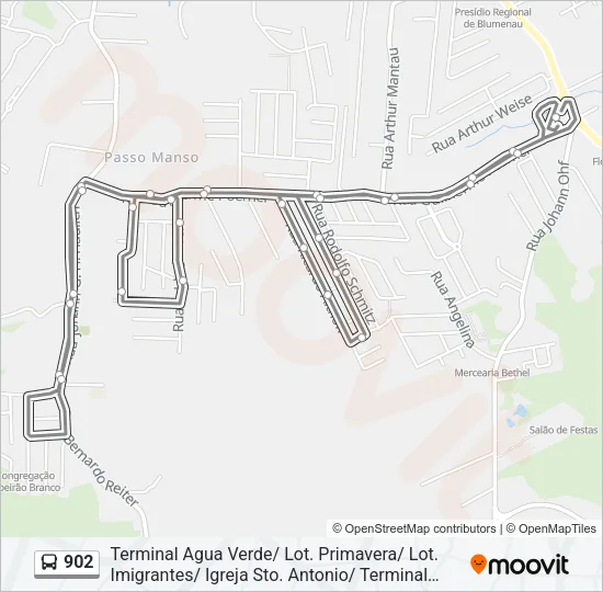 902 Bus Line Map