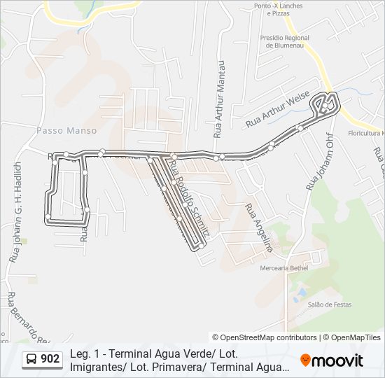 902 bus Line Map