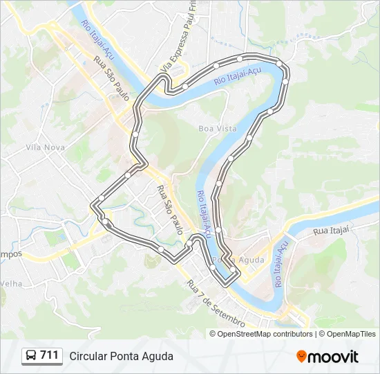 711 Bus Line Map