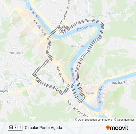711 Bus Line Map