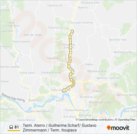 81 Bus Line Map