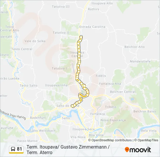 81 Bus Line Map