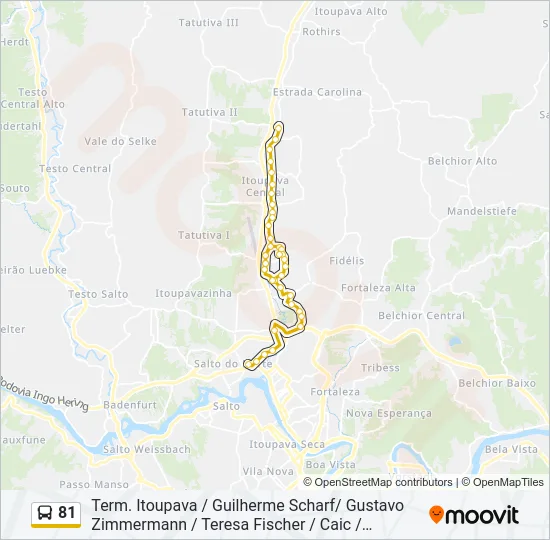81 Bus Line Map