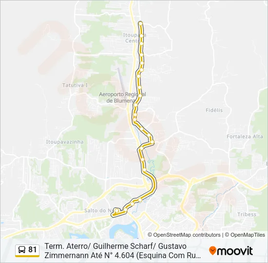 81 Bus Line Map