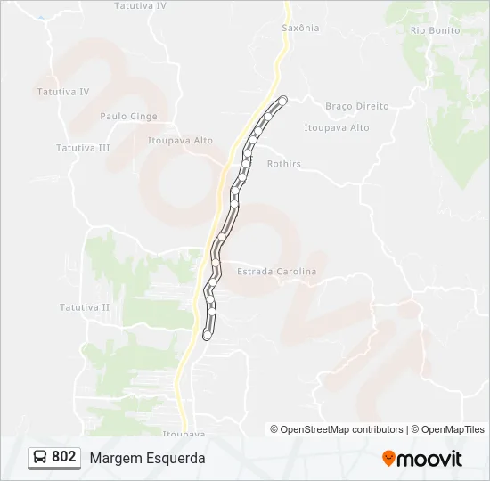 802 Bus Line Map