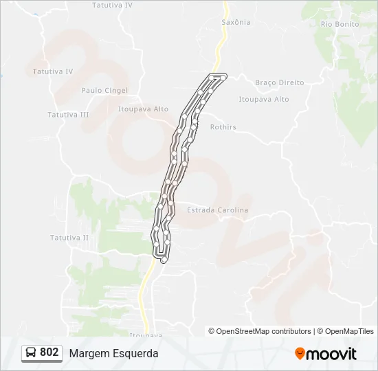 802 Bus Line Map