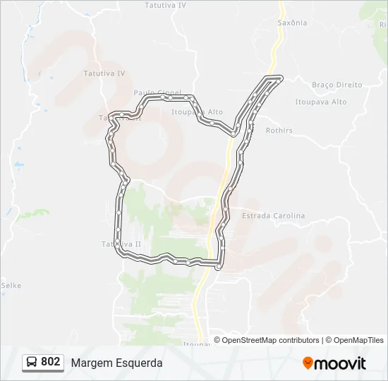 802 Bus Line Map