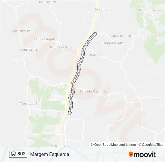 802 Bus Line Map