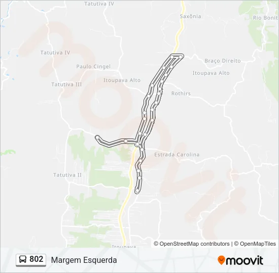 802 Bus Line Map