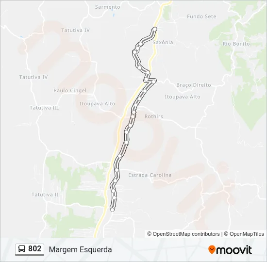 802 Bus Line Map