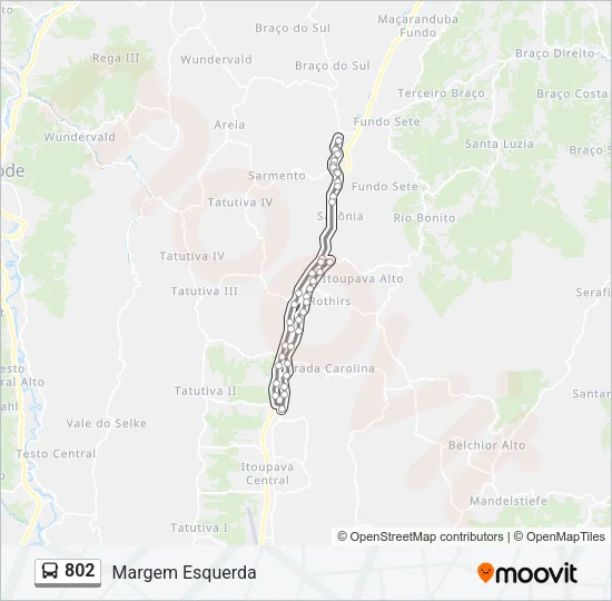 802 Bus Line Map