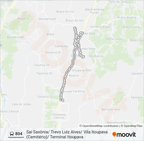 804 Bus Line Map