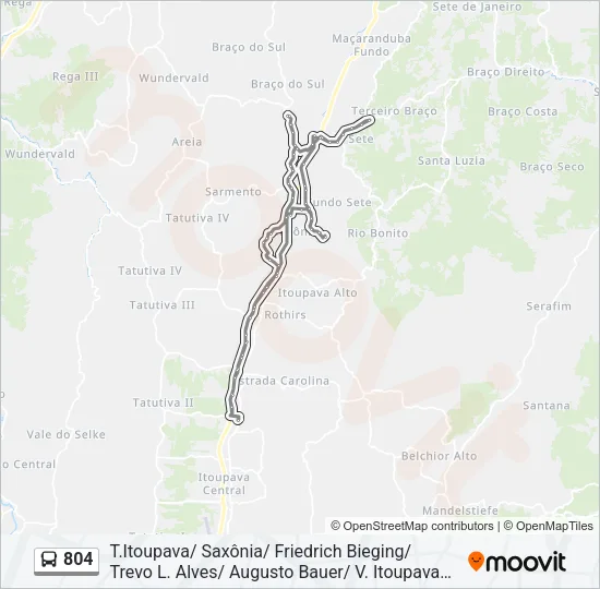 804 Bus Line Map