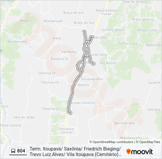804 Bus Line Map