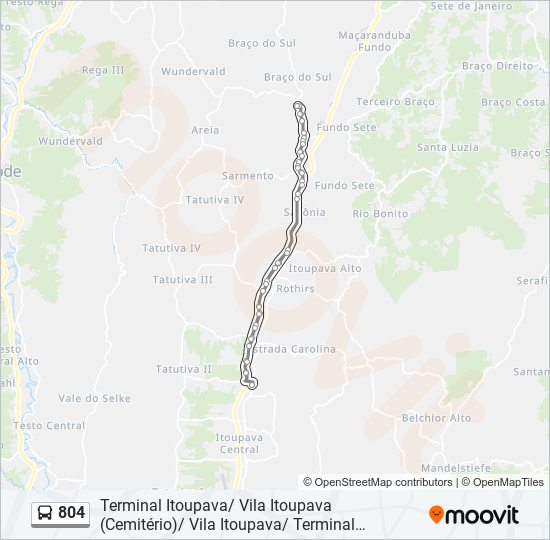 Mapa de 804 de autobús