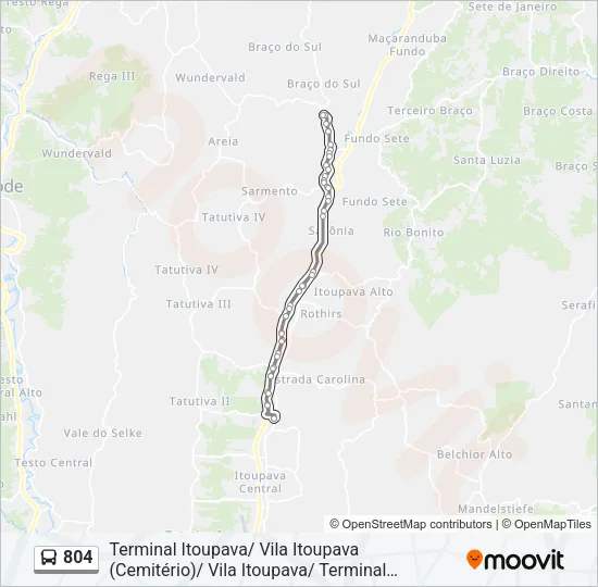 804 Bus Line Map