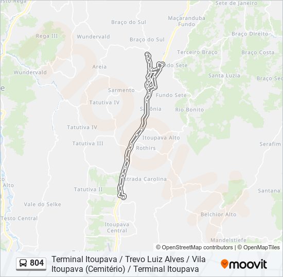 804 bus Line Map