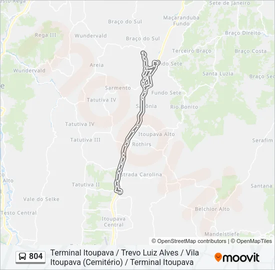 804 Bus Line Map