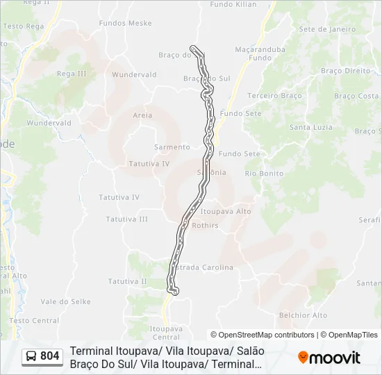 804 Bus Line Map