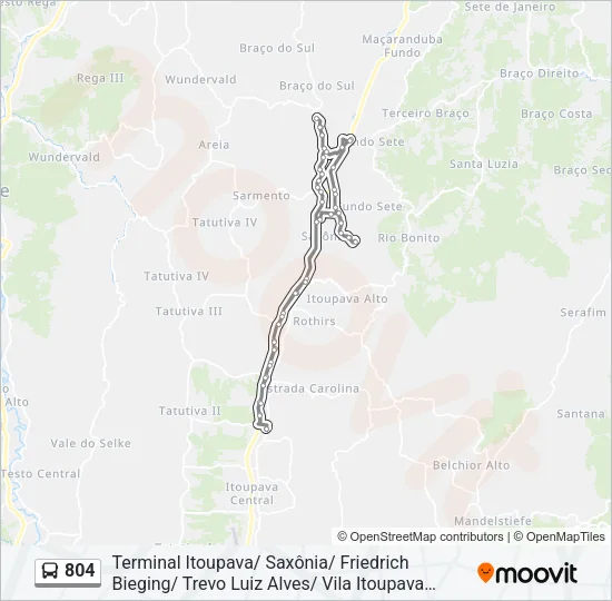 804 Bus Line Map