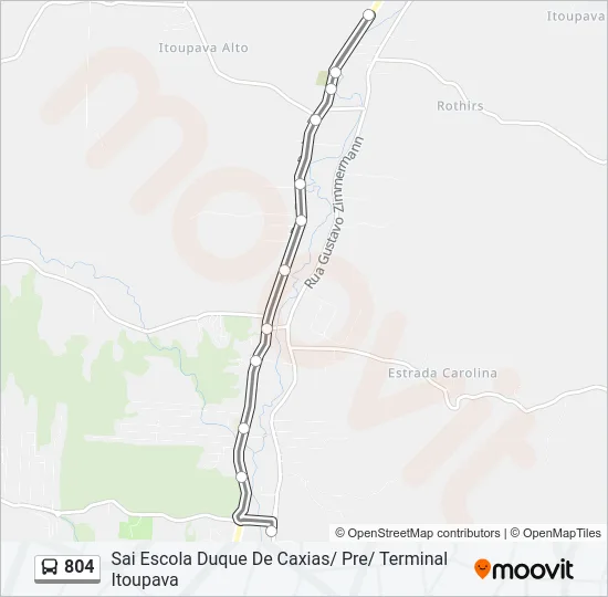 804 Bus Line Map