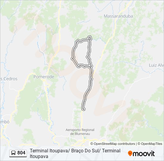 Mapa de 804 de autobús