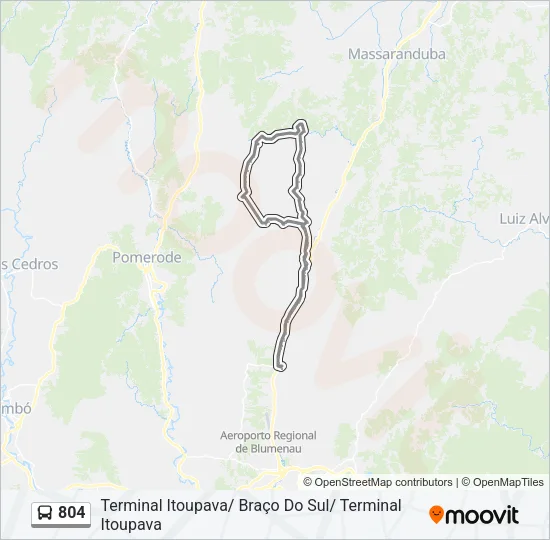804 Bus Line Map