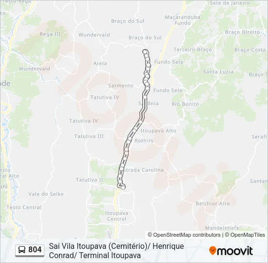 804 Bus Line Map