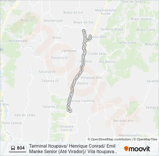 804 Bus Line Map
