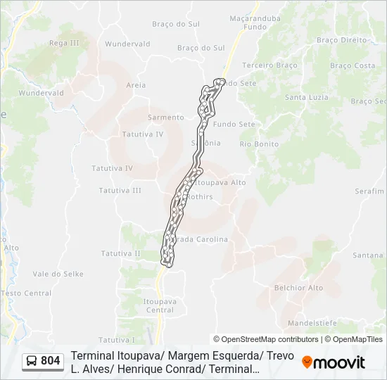 804 Bus Line Map
