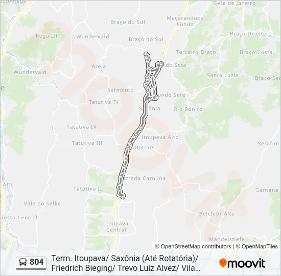 804 Bus Line Map