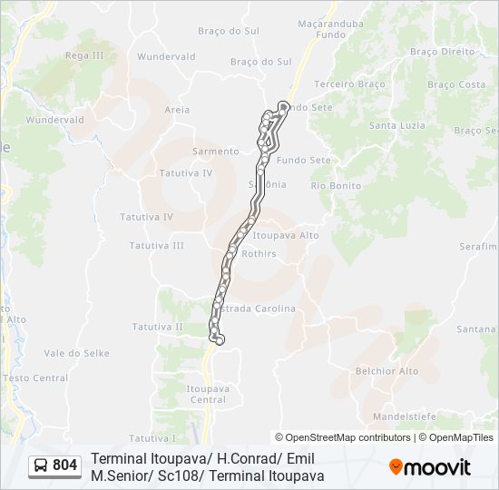 804 bus Line Map