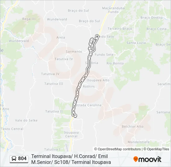 804 Bus Line Map