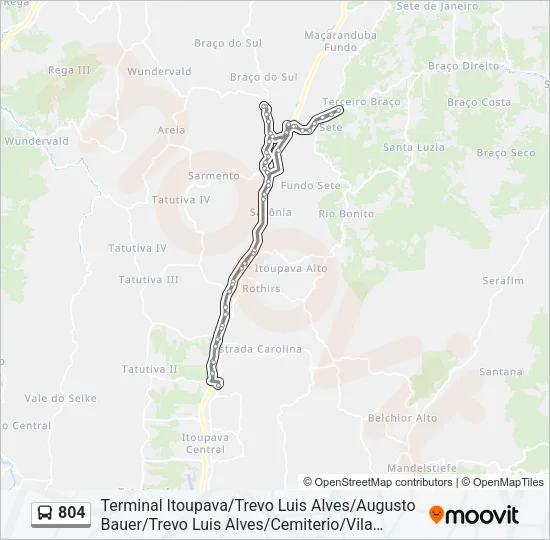 804 Bus Line Map