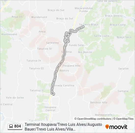 804 Bus Line Map