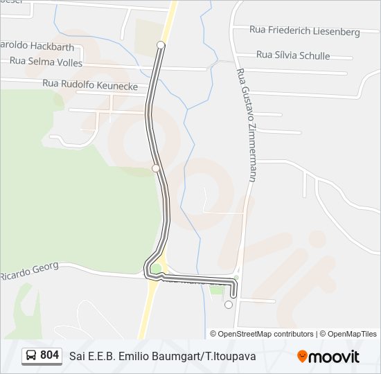 Mapa de 804 de autobús