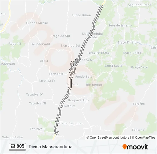 805 Bus Line Map