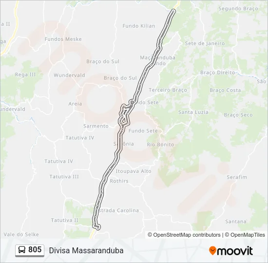 805 Bus Line Map