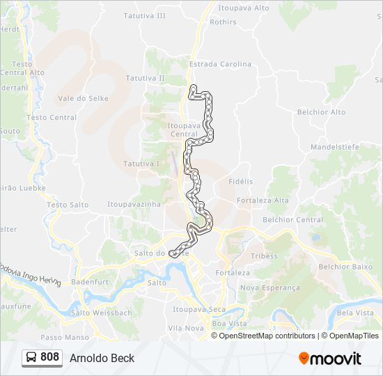 808 bus Line Map