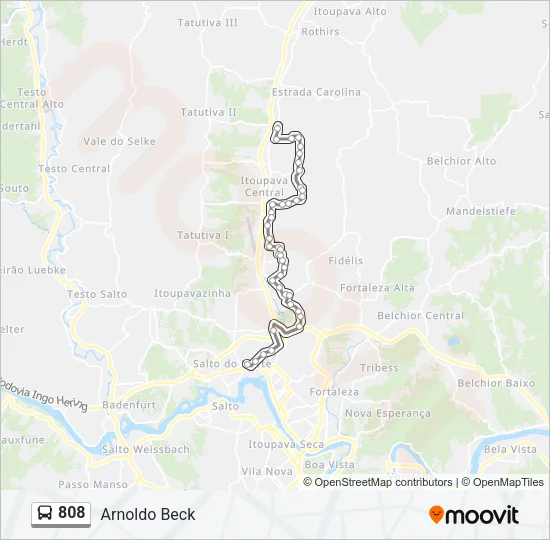 808 Bus Line Map