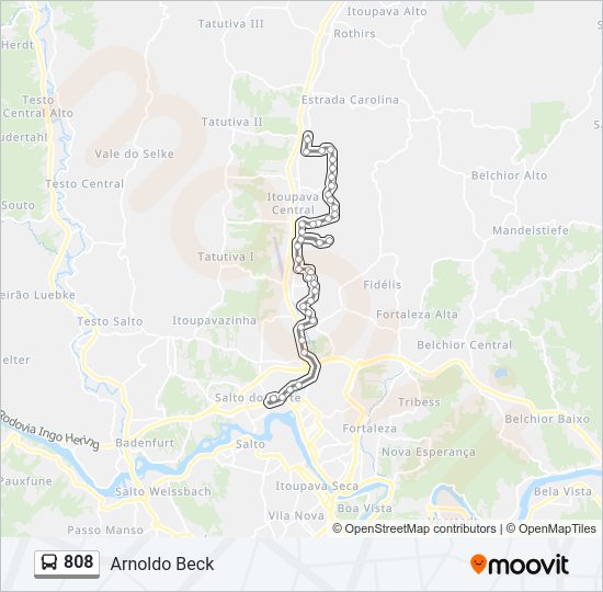 808 bus Line Map