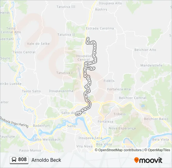 808 Bus Line Map