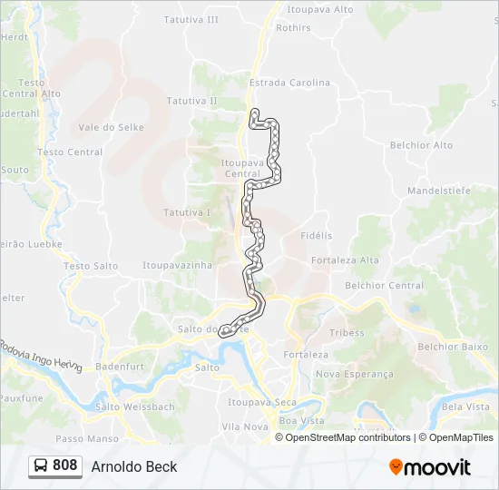 808 Bus Line Map