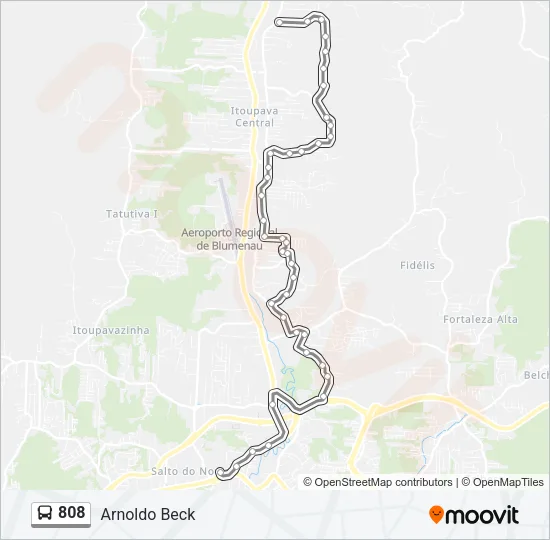 808 Bus Line Map