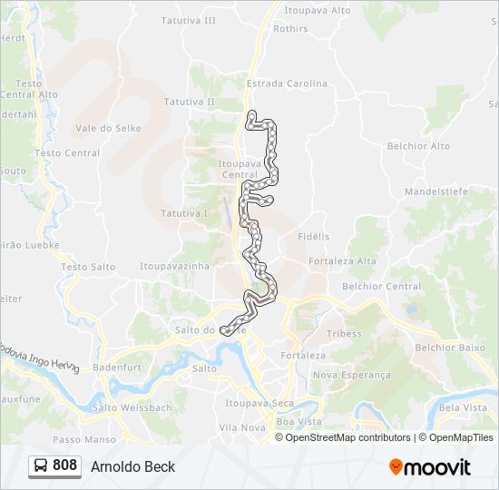 808 bus Line Map