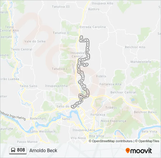 808 Bus Line Map